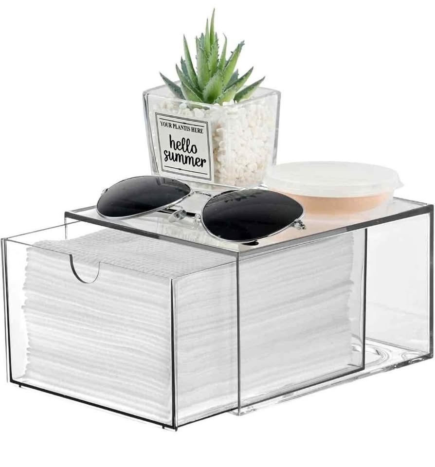 Face Towel Holder, Plastic Storage Box+Drawer