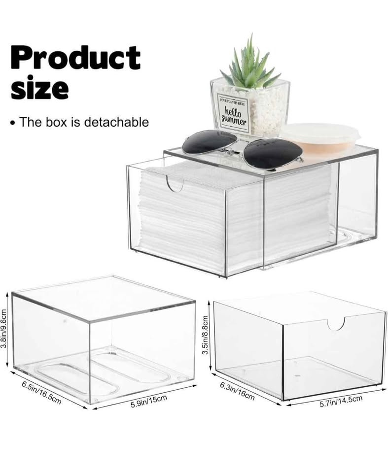 Face Towel Holder, Plastic Storage Box+Drawer - photo 2
