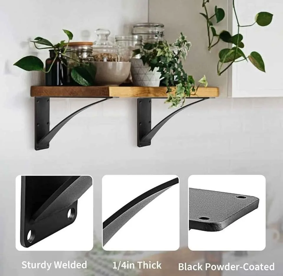 Shelf Brackets 10 x 12 x 2.5" Steel 450LBS Load Capacity image indicator(6)