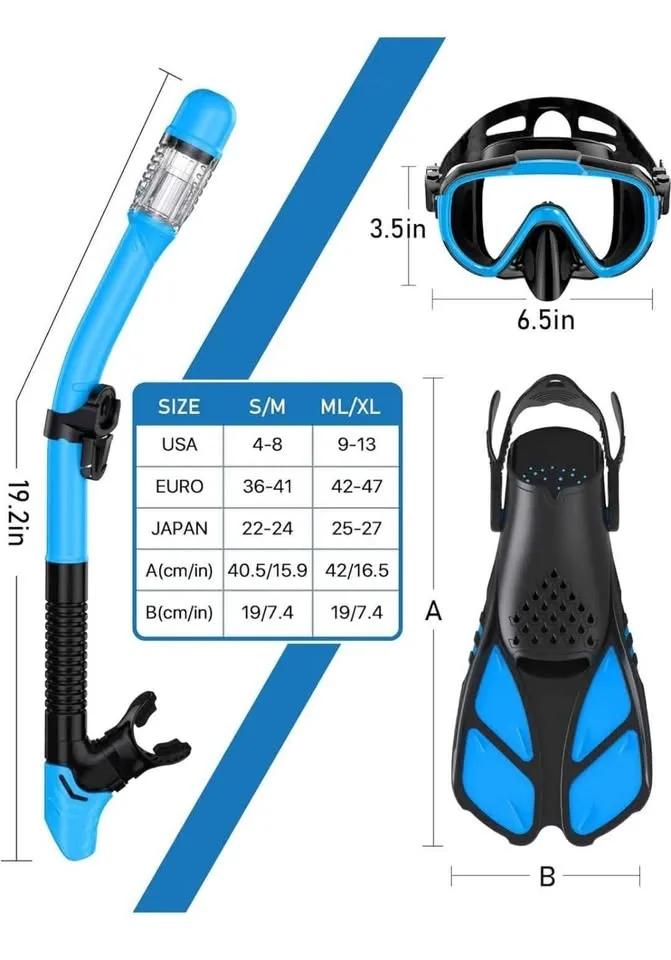 Snorkel Set Adult- 4 pcs Set, sizeS/M image indicator(6)
