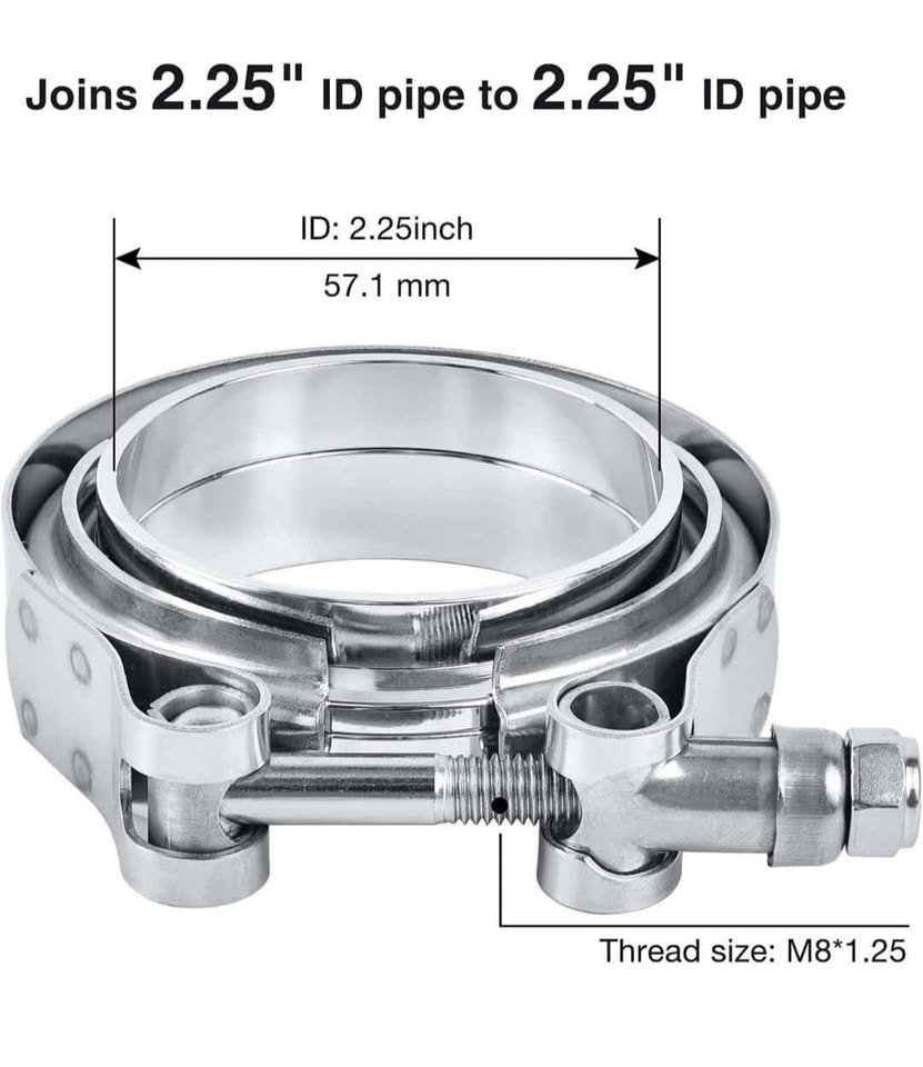 Evil ENERGY V Band Clamp with Flange Male Female Stainless Steel - photo 2