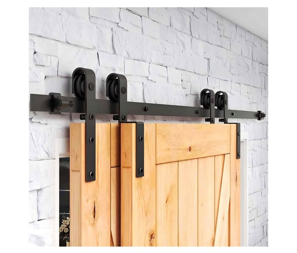 CCJH Bypass Sliding Barn Door Hardware Kit