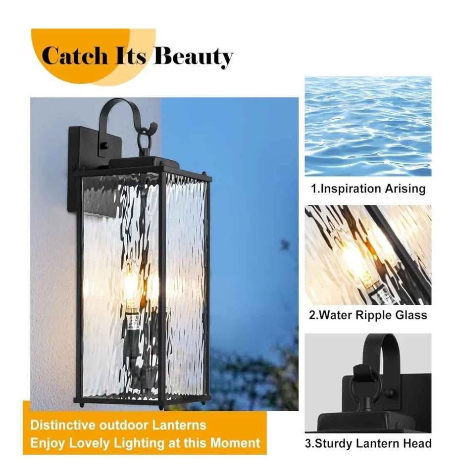 Sparluvix Outdoor Light Fixture with 2-Light Candelabra - photo 3