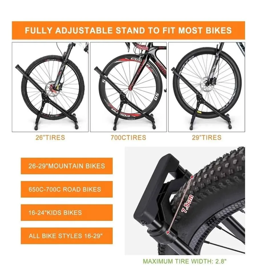 2 Bicycle Stand Floor - Indoor Bike Rack Garage Storage image indicator(4)