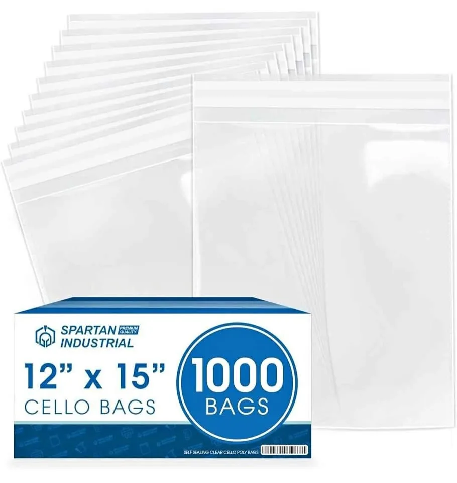 12" X 15" Cello Poly Bags - 1000 Count