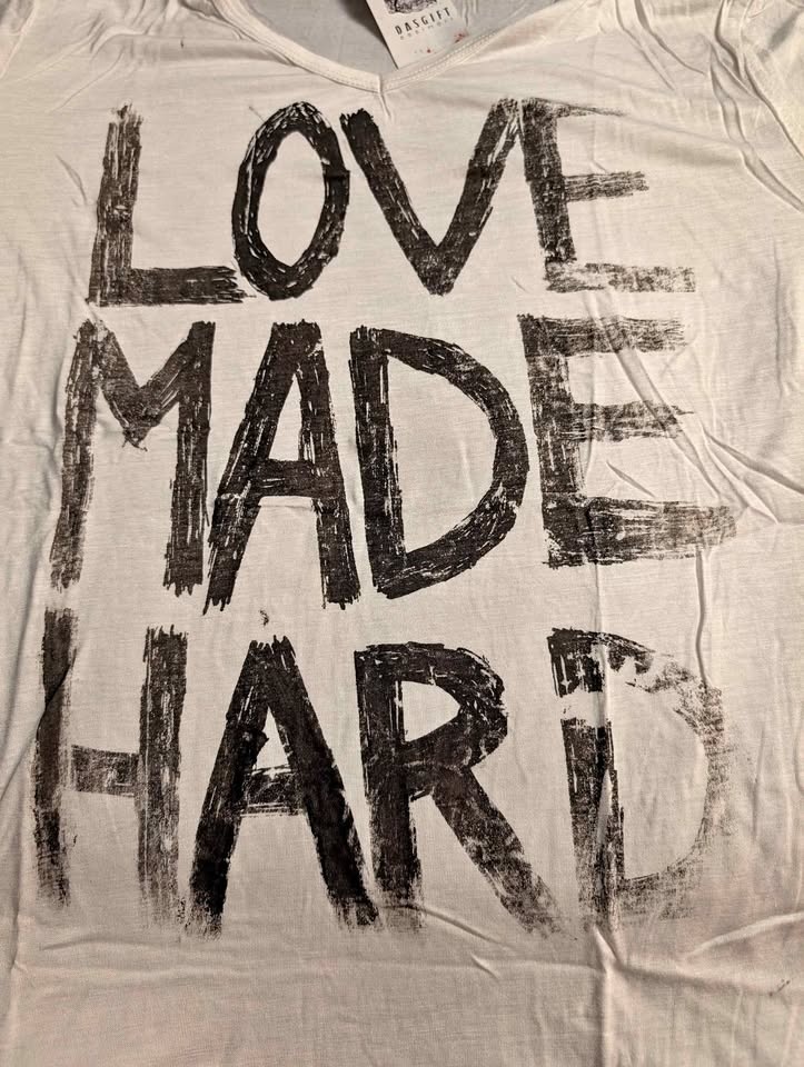 Love Made Hard t-shirt hand made in Italy