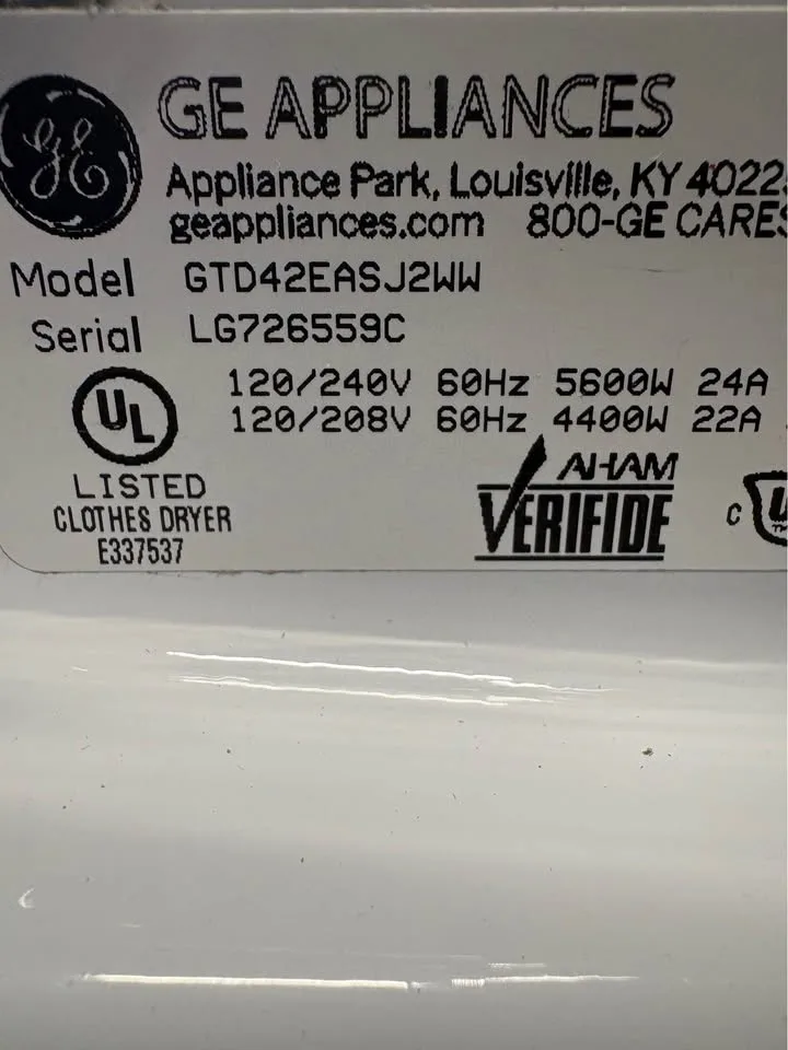 Like New Ge ⚡️ Electric Dryer 27" image indicator(6)