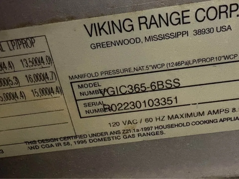 Viking 36” VGIC365-6BSS Natural Gas Range image indicator(8)