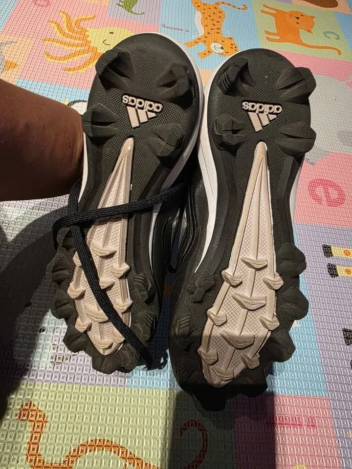 Adidas black sz 3.5 turf cleats image indicator(3)