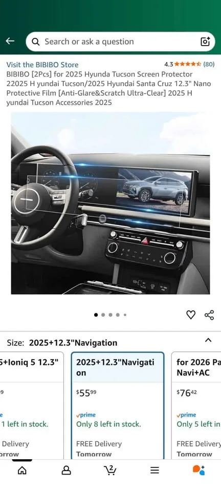 (Sealed) Screen Protector 2025 Hyundai/Santa Cruz image indicator(6)