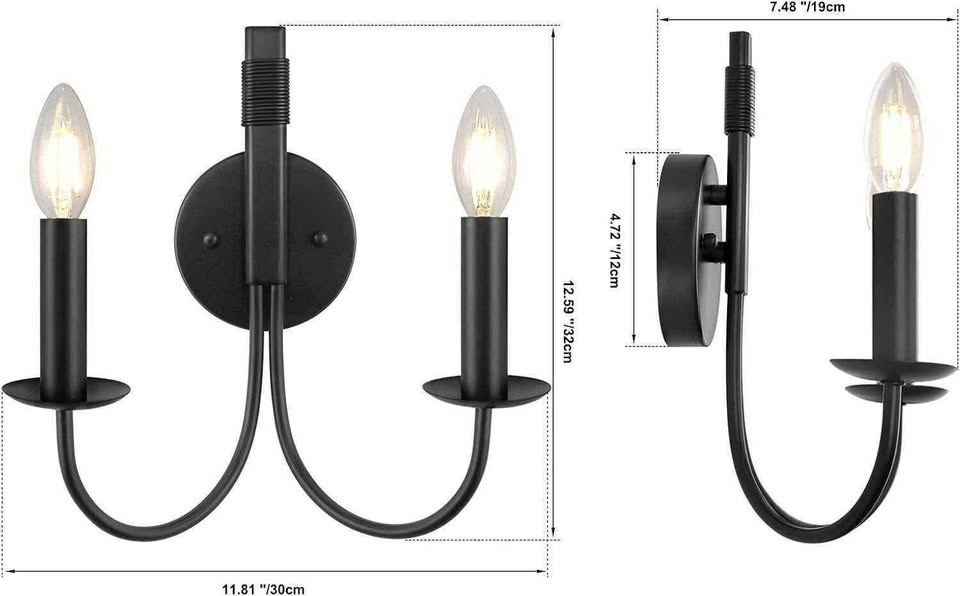 WBinDX Black Wall Sconces Lighting Indoor Wall Light Fixture - photo 2