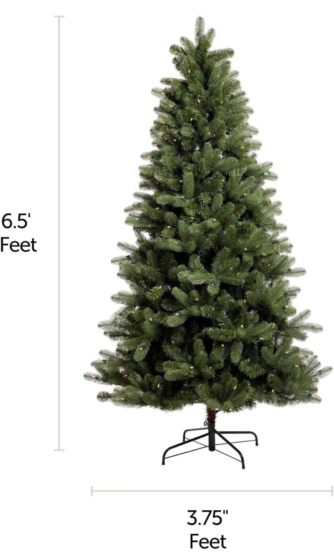 6.5ft Pine Tips Pre-lit Christmas Tree image indicator(3)