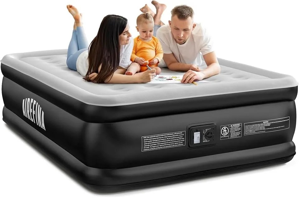 Airefina Air Mattress Queen with Built-in Pump, 18" Portable