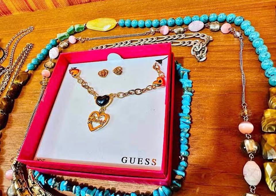 Jewelry Lot with Brand New Guess Necklace and Earring Set
