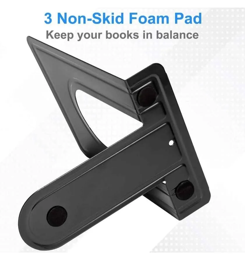 Heavy Duty Bookends for Shelves, Black, 16 pcs image indicator(3)