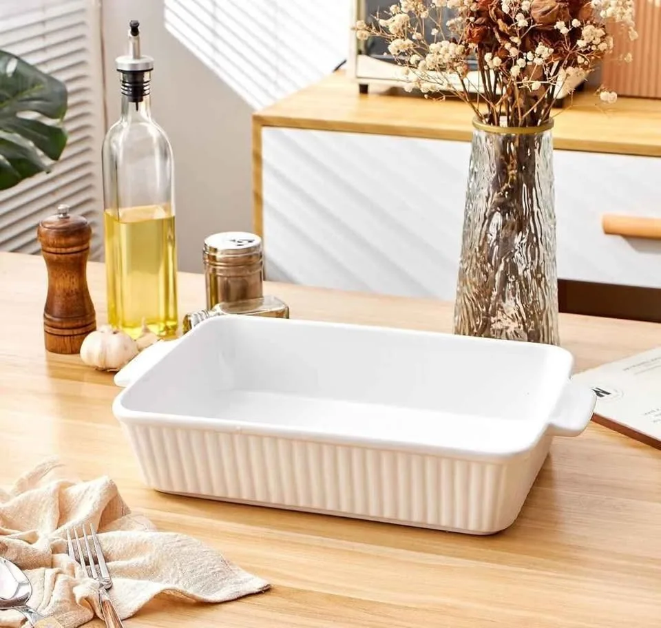 Swuut Casserole Dishes for Oven 13x9 inch, Porcelain-1 pk image indicator(2)