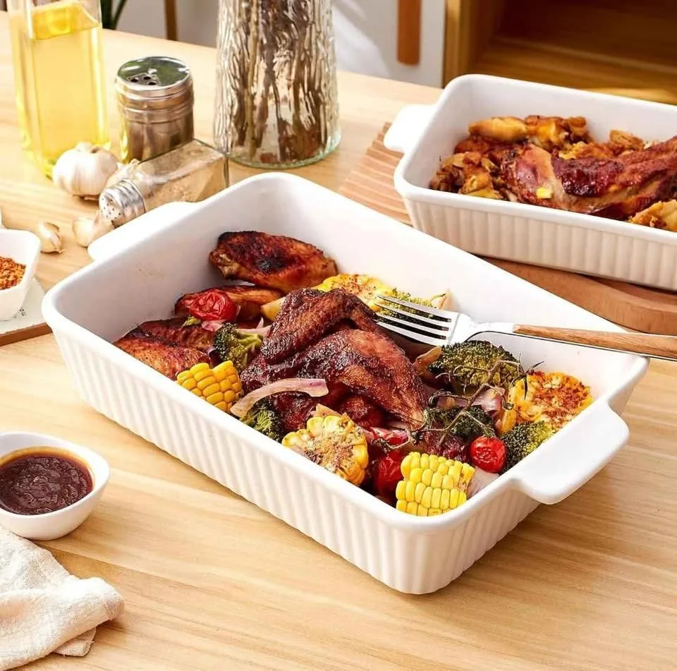 Swuut Casserole Dishes for Oven 13x9 inch, Porcelain-1 pk image indicator(5)