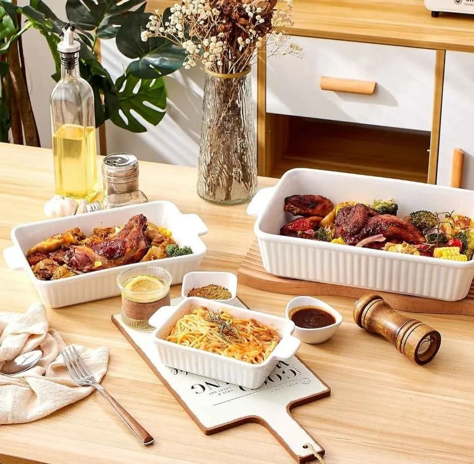 Swuut Casserole Dishes for Oven 13x9 inch, Porcelain-1 pk image indicator(6)