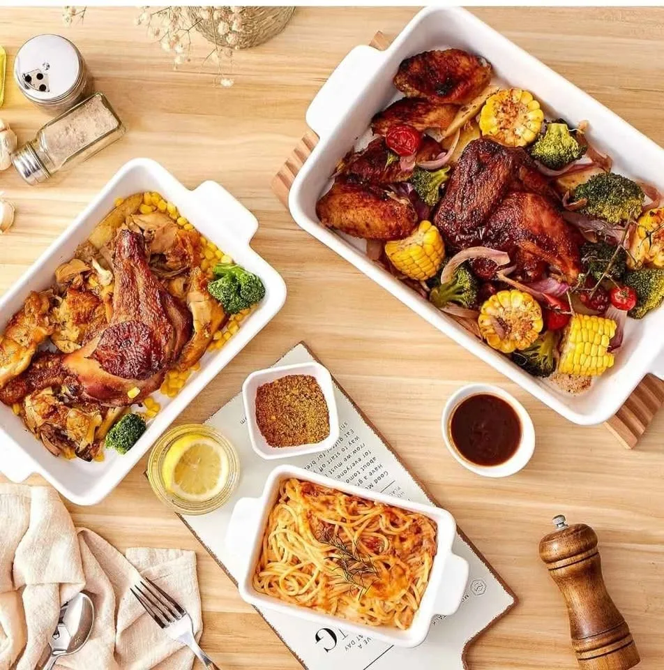 Swuut Casserole Dishes for Oven 13x9 inch, Porcelain-1 pk image indicator(7)