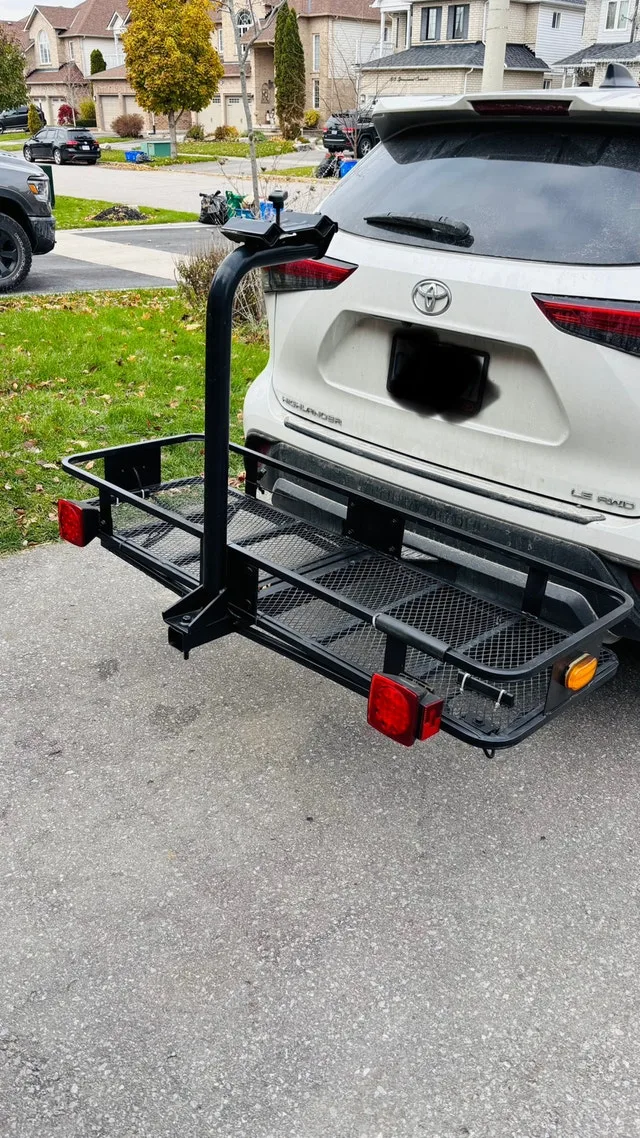 Hitch Cargo Carrier With Lights & Removable Bike Rack image indicator(2)