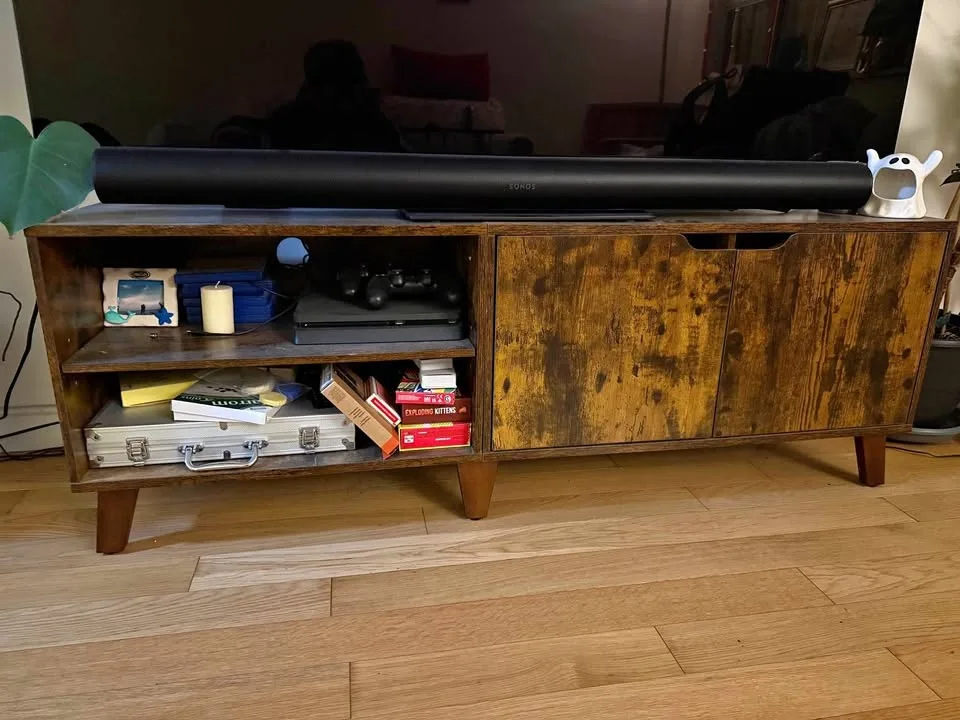 Modern Rustic TV Cabinet – Fits Up to 65” TV + Soundbar | Excell