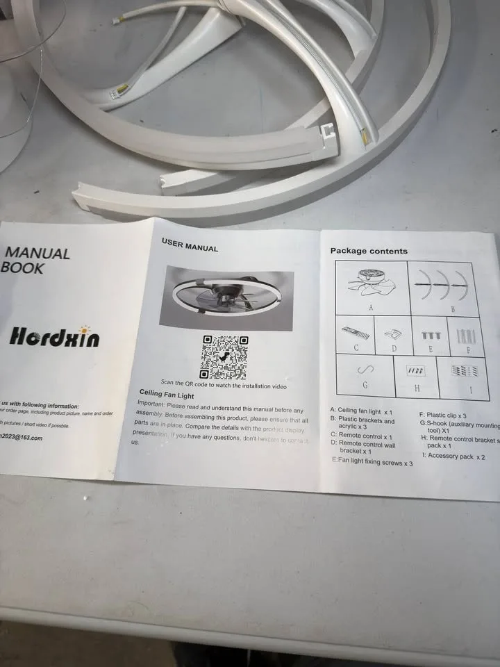 Hordxin Flush Mount Ceiling Fans with Lights and Remote image indicator(5)