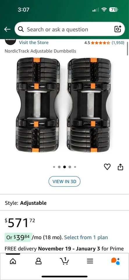 Adjustable Dumbbells 0-55 pounds image indicator(2)