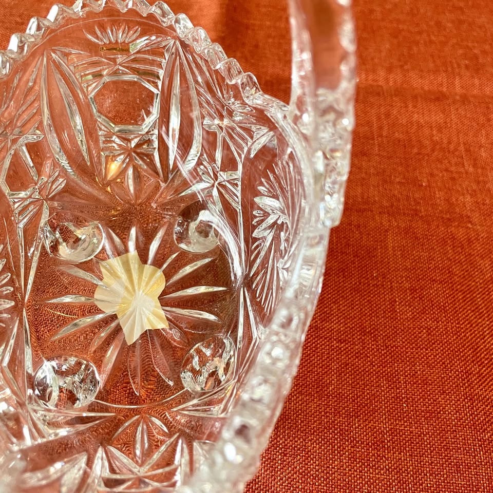 Annahütte Vintage Crystal Basket - photo 3