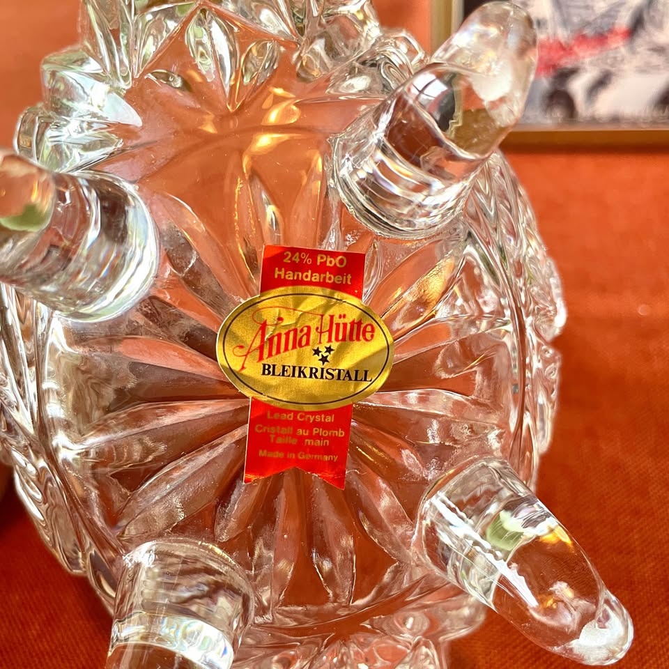 Annahütte Vintage Crystal Basket - photo 4