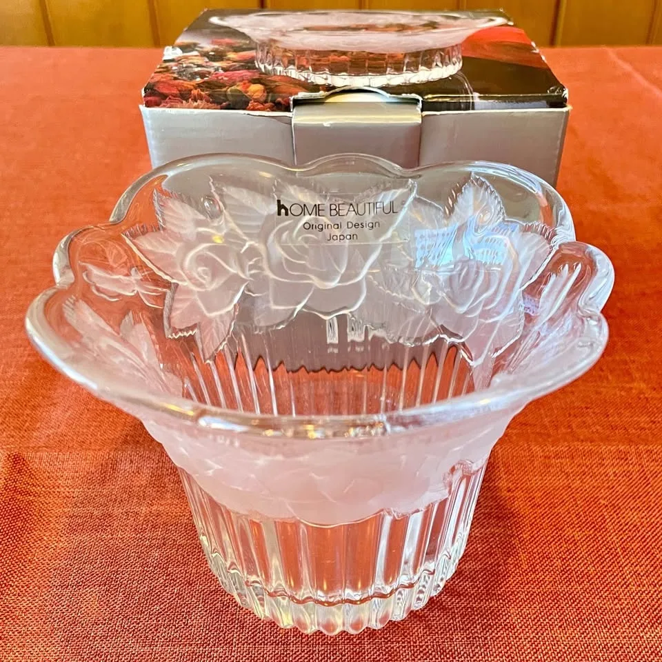 90s Crystal Votive/Potpourri Holder Vintage