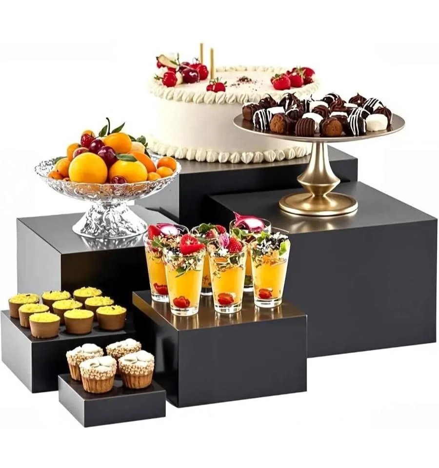 Metal Buffet Risers,6PCS Food Risers for Buffet Table 5"to10"