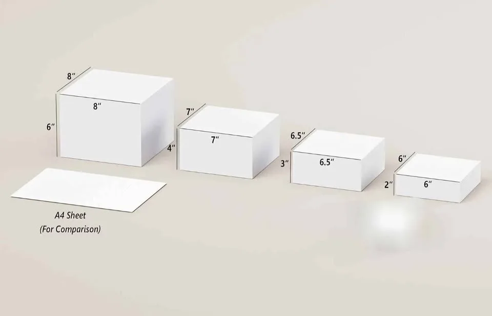 Buffet Risers - 2 Set (6", 6.5", 7", 8"), white Acrylic image indicator(2)