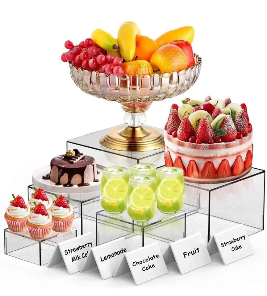 5 Packs Acrylic Cube Display Stand