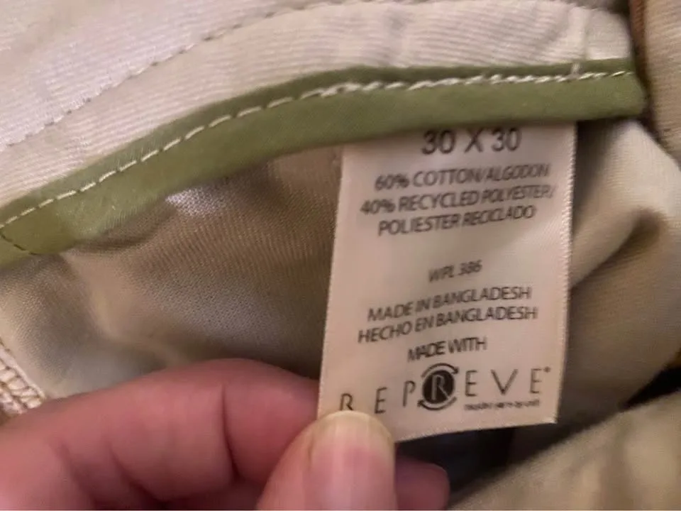 NEW with tags Men’s 30”x30” chino pants image indicator(3)