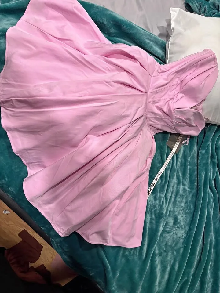 Brand New With Tags House of CB pink tulle strapless gown