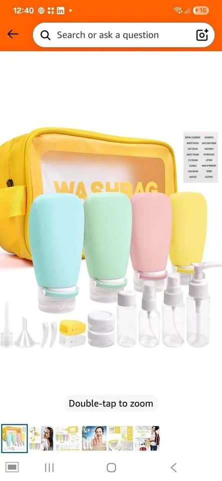 18pcs Travel bottles set for Toiletries