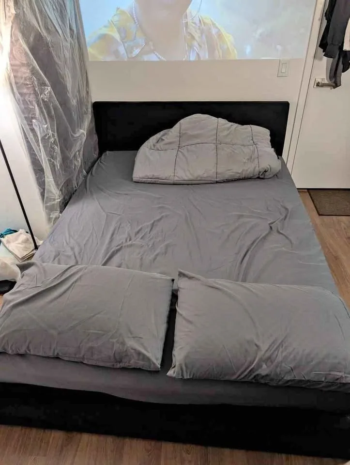 Queen size bed set (moving out sale)