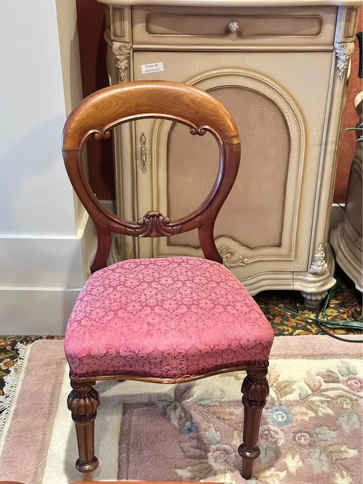 Vintage wooden accent chair image indicator(2)