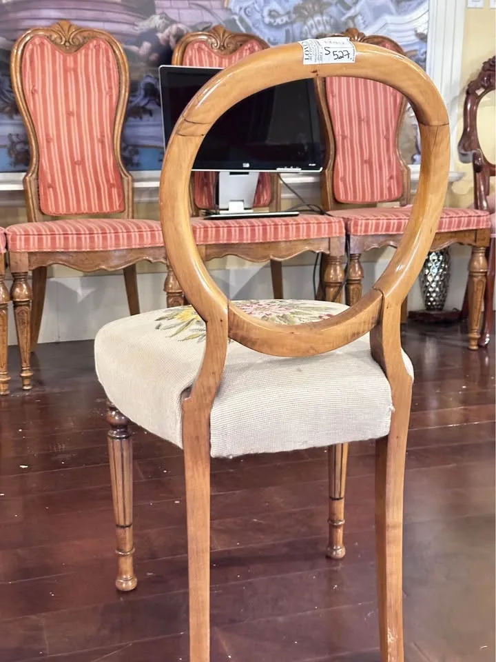 Vintage chairs with detailed wood frames image indicator(5)