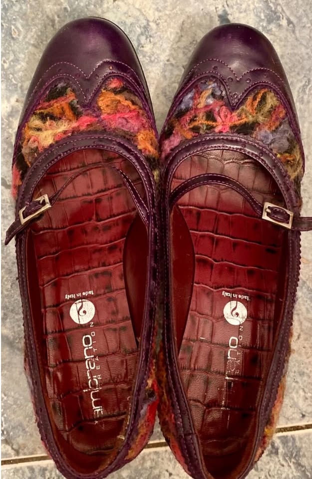 Made in ITALY. Zambrano Purple/Multi-color leather shoes