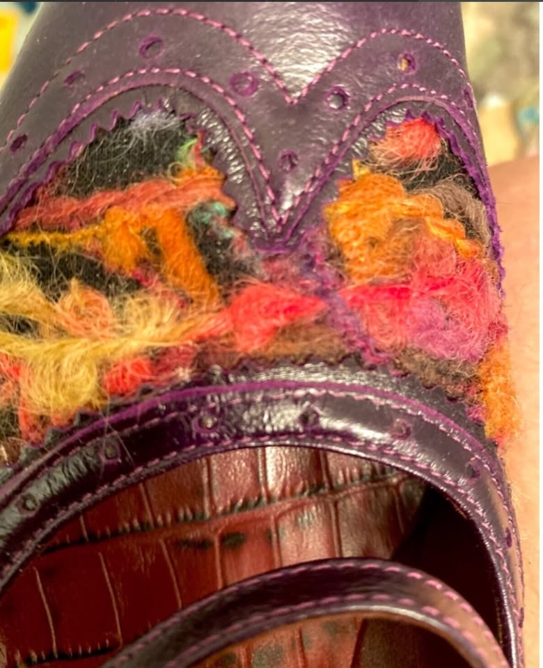 Made in ITALY. Zambrano Purple/Multi-color leather shoes - photo 4