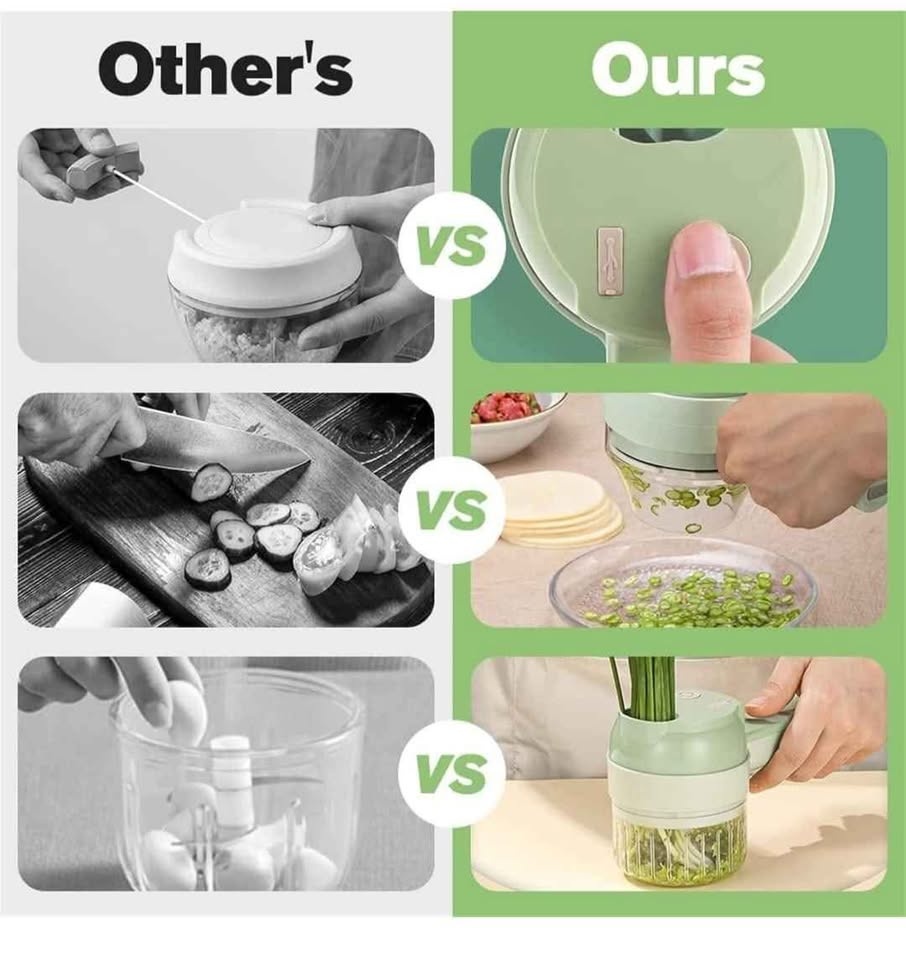 Porodo LifeStyle 4-in-1 Portable Food Chopper - photo 3