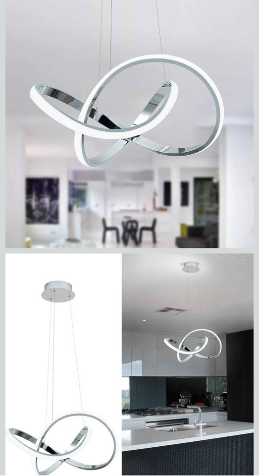 Modern Pendant Light with Irregular Ring Lights LED - photo 2