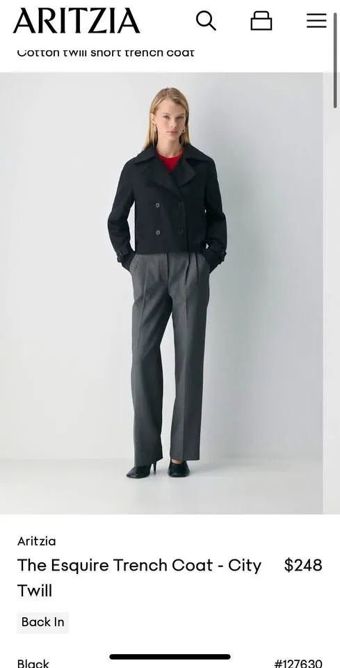 Ar1tzia The Esquire Trench coat Sz M Price is firm