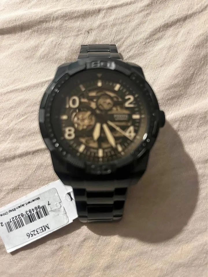 Fossil Bronson Automatic Black Stainless Steel Watch