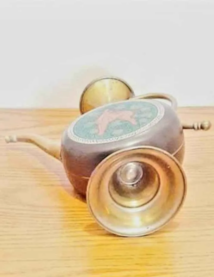 Unique Vtg. Hand Crafted Brass Deer Pitcher image indicator(4)