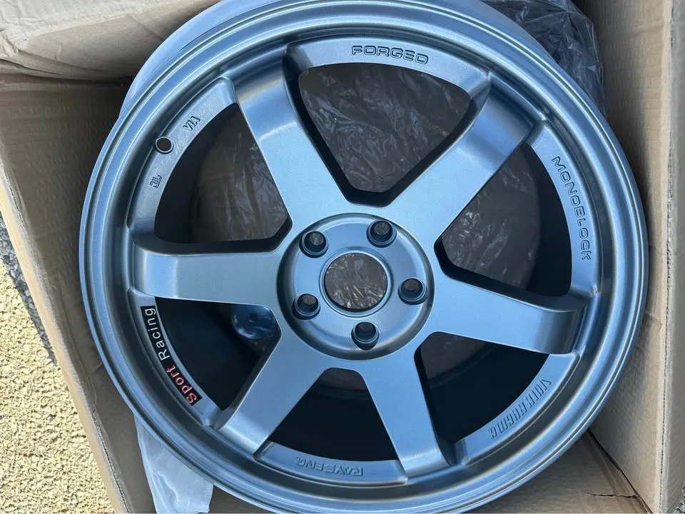 TE37 Style 18 inch rims 18X8 5X114.3 alloy wheels offset+45mm CB image indicator(3)