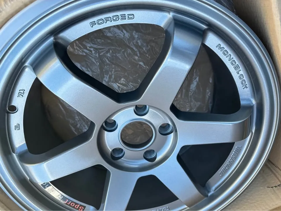 TE37 Style 18 inch rims 18X8 5X114.3 alloy wheels offset+45mm CB image indicator(4)