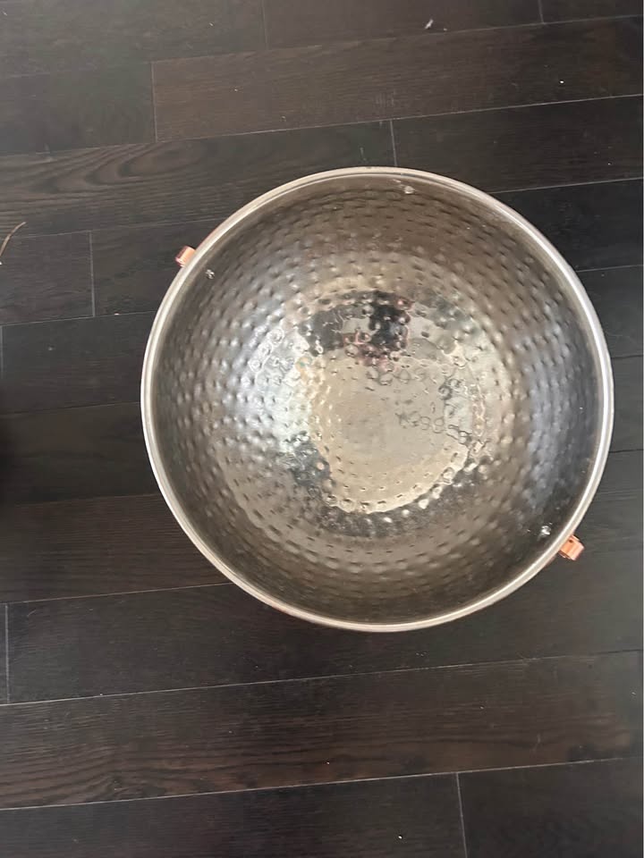 Copper & silver colour metal drink chilling bowl - photo 3