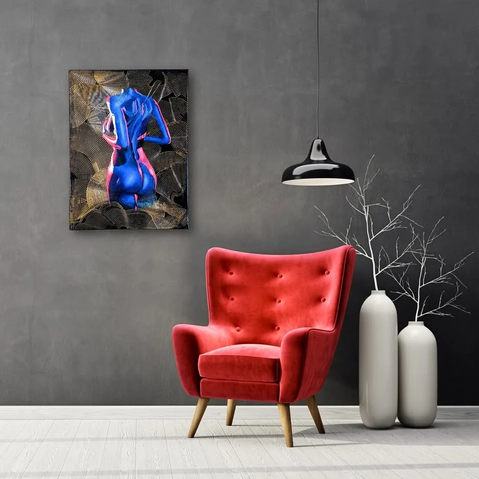 Blue Body - Original Painting On Canvas image indicator(2)